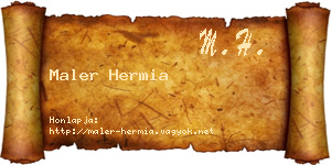 Maler Hermia névjegykártya